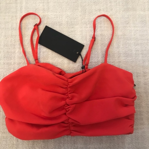 Kendall + Kylie Orange Crop Top XS M - Picture 3 of 8